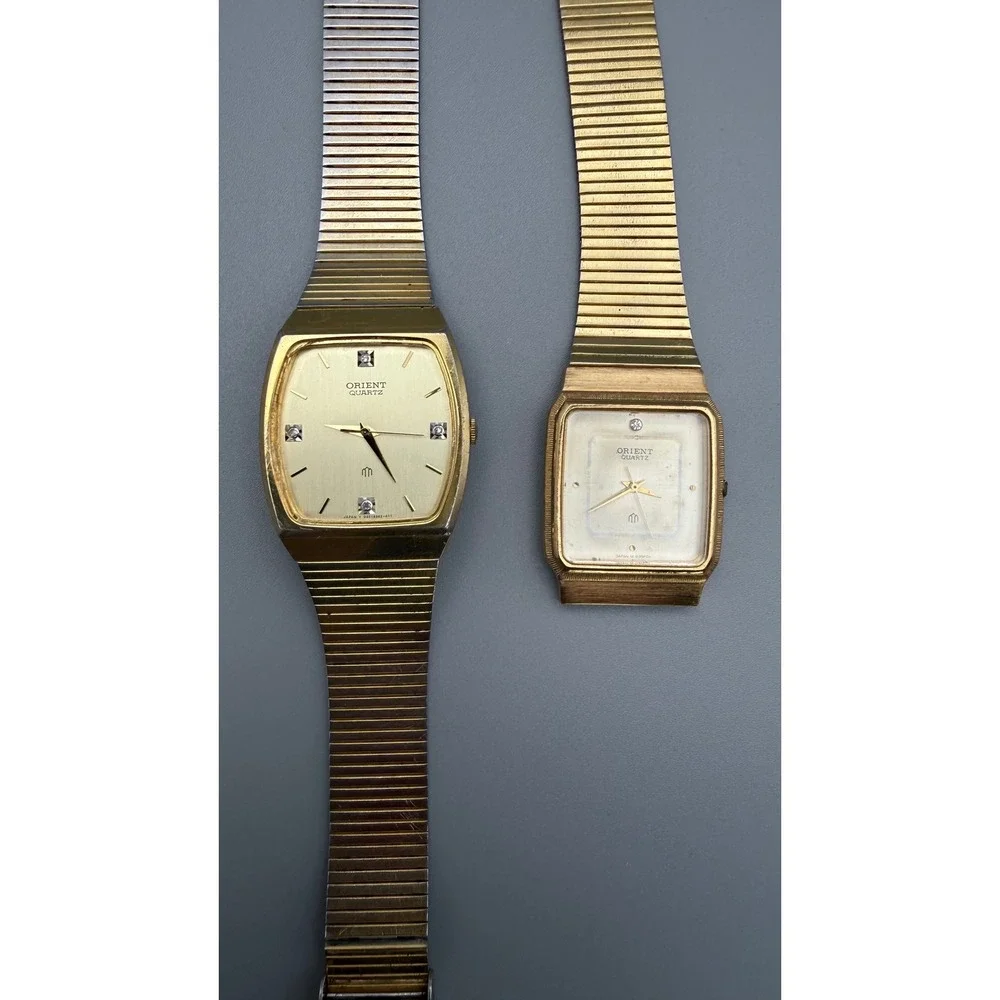 Lot of 2 Vintage Orient Watches D3510 D3511 Repair Restoration Parts